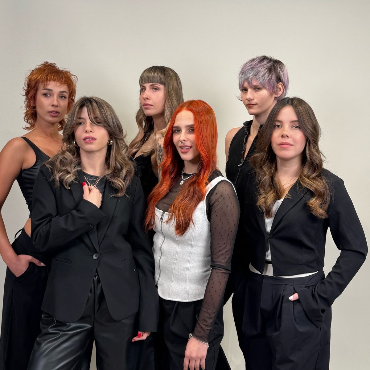 Interior of a luxury modern hair salon with warm lighting