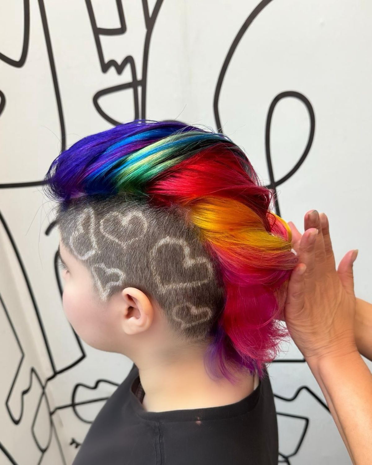 Artistic hair salon interior