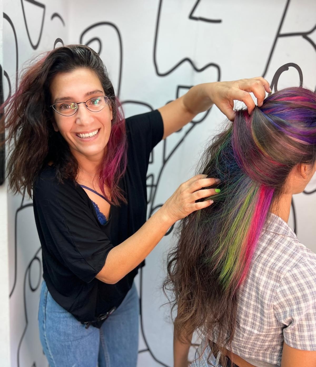 Artistic hair salon interior